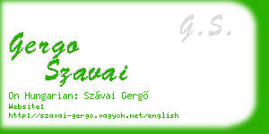 gergo szavai business card