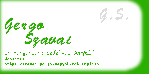 gergo szavai business card